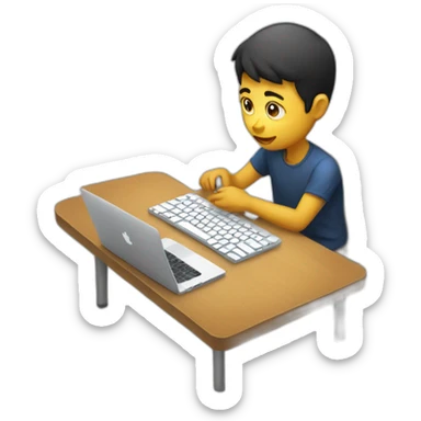 Student playing game on macbook and gamepad sticker