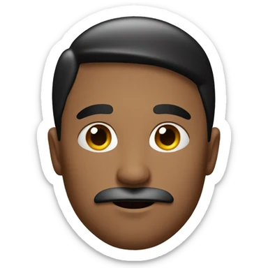 a guy with red cap and wearing black mustache  sticker