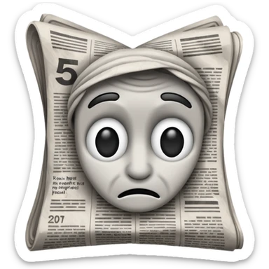 newspaper no face sticker