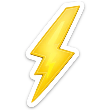 Lightning bolt with yellow dot under it sticker