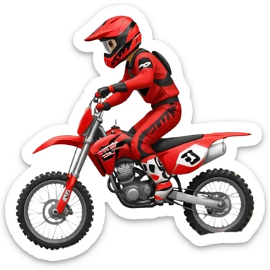 Motocross чёрный с красным sticker