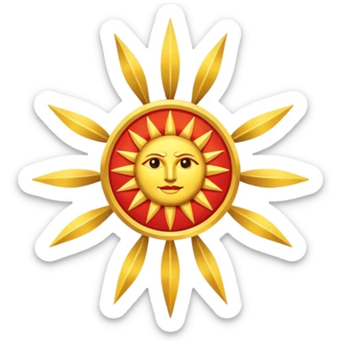 macedonian kutlesh sun flag sticker