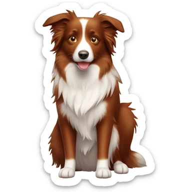 Red Australian border collie ￼ sticker