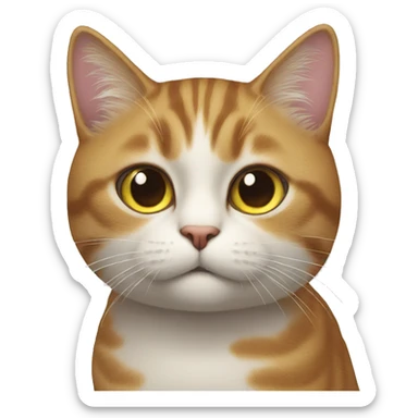a cat that asks something sticker