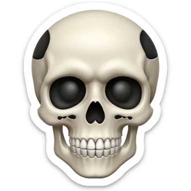 Create a skull ☠️ but without the crossbones sticker