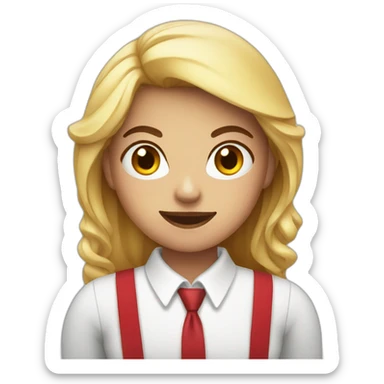 woman with bloody suspenders sticker