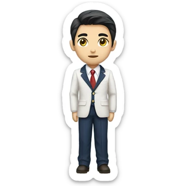japanese school uniform boy sticker