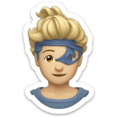 Blauer Haken sticker