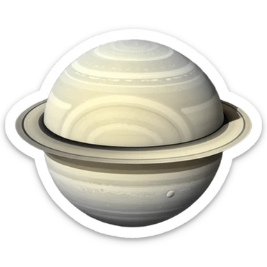 grayscale saturn emoji sticker