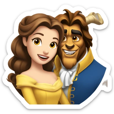 beauty and the beast belle sticker