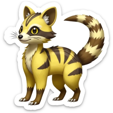 Civet-Electrike-Manectric-Genet-Furret-Fakemon-Pokémon-fusion-creature  sticker