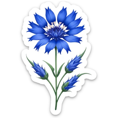 blue cornflower heart emoji sticker