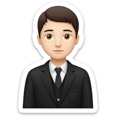 school blazer black no shirt sticker