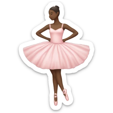 Soft pink ballerina dress with ribbon sticker