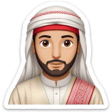 Saudi man in traditional attire sticker