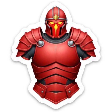 Ares war armor object icon, heavy Greek battle armor, dark steel and crimson red theme, massive shoulder armor, sharp edges, glowing red runes, intimidating design, 3D cartoon, mobile game icon style, centered, clean background, no text, no watermark

 sticker