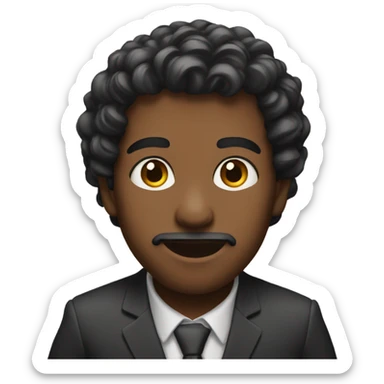 ambitious face  sticker