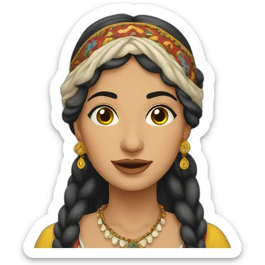 Romanian gypsy woman sticker