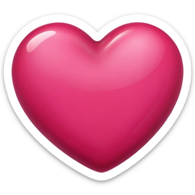 Raspberry color heart sticker