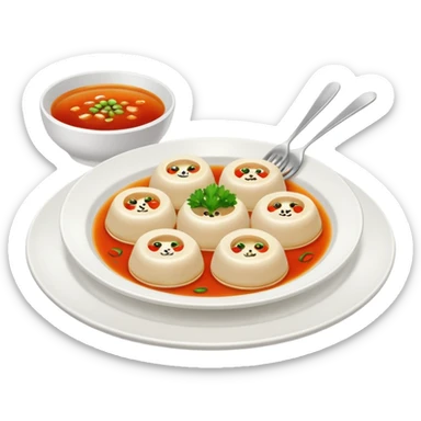 momo in plate  sticker