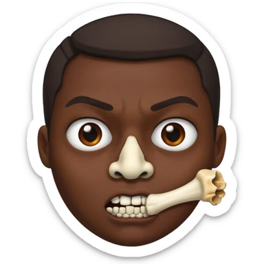Cannibal with bone through nose sticker