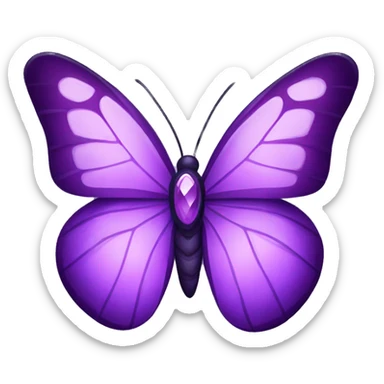 Purple gem inspired butterfly sticker