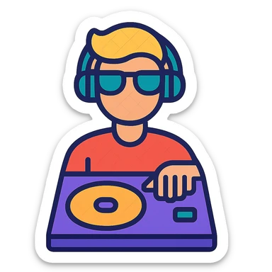 a cool DJ sticker