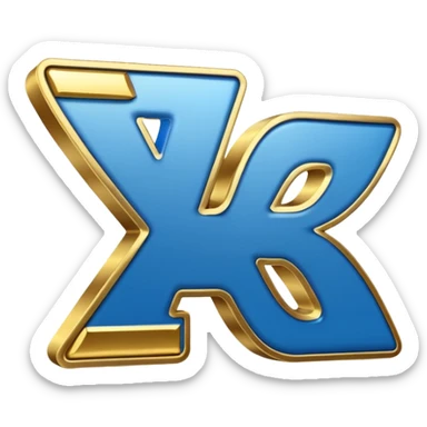 the word "yes" in blue and gold sticker