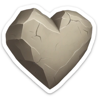 Piedra corazón piedra. sticker
