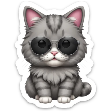 Cat with sunglasses sticker