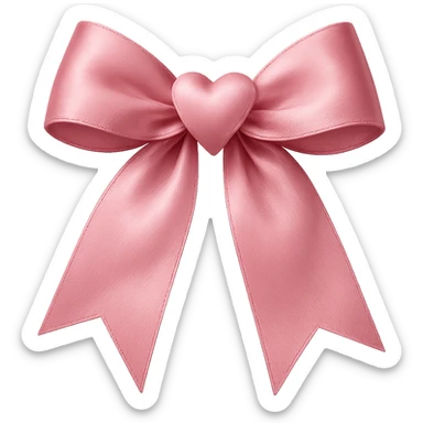 pink Valentine bow. remove background sticker
