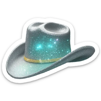 sparkly cowboy hat sticker