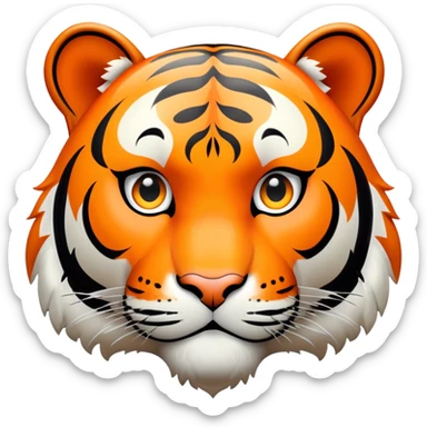 tiger face with GG phrase bubble for Twitch emote sticker