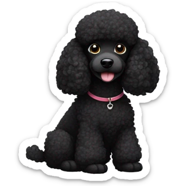black poodle sticker