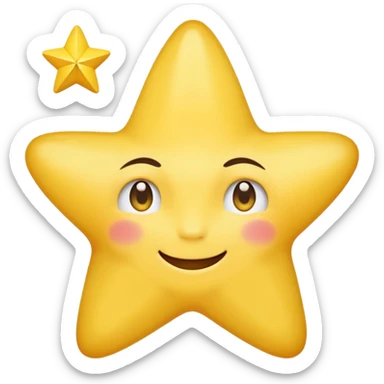 A star emoji smiling softly and eyes closed sticker