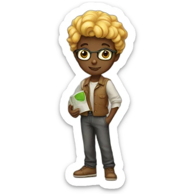 boy genius sticker
