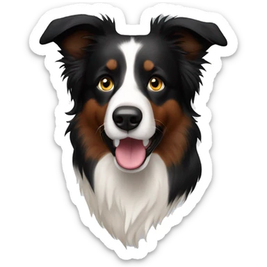 Un border collie avec les yeux verrons  sticker