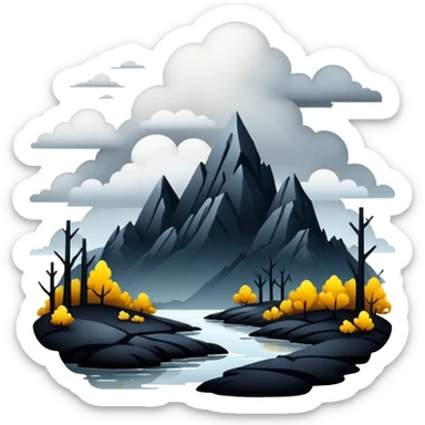 Gloomy beautiful edgy aesthetic full scenic SCENERY sticker