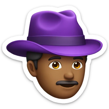 purple fedora without face sticker