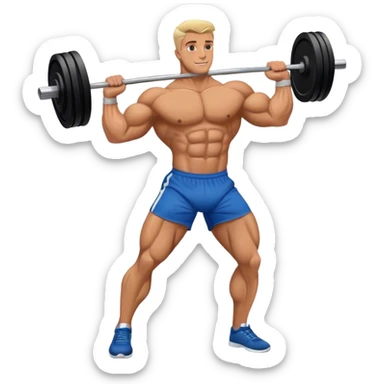 bodybuilder rotational-core exercise sticker