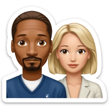  snoop dogg and Jennifer Lawrence  sticker