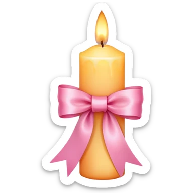 Vela com laço rosa  sticker