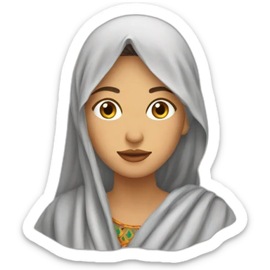 femme kabyle portant un voile sticker