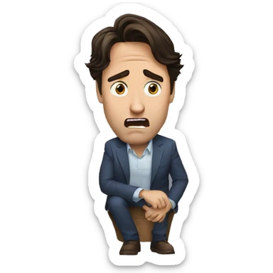 Justin Trudeau scared sticker