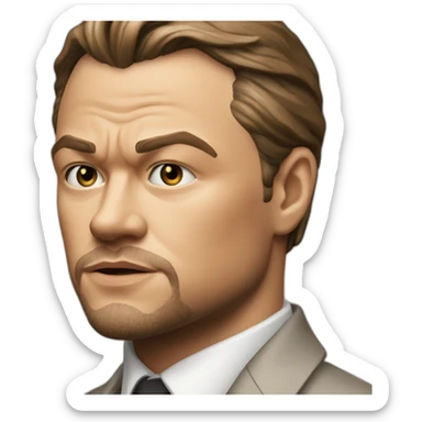 leonardo di caprio serious realistic sticker