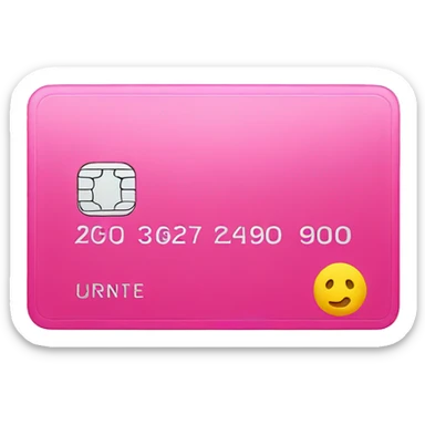 pink credit card sticker