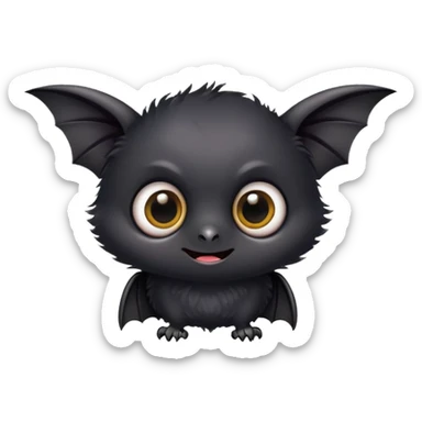 cute black bat sticker