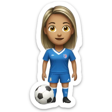 soccer feminin sticker