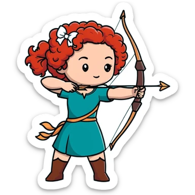 Merida from Brave, Disney sticker