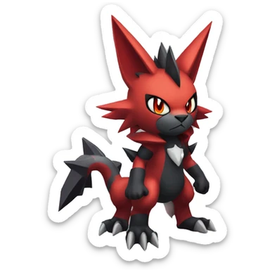 Edgy Cool Guilmon-Torracat-Zoroark full body sticker